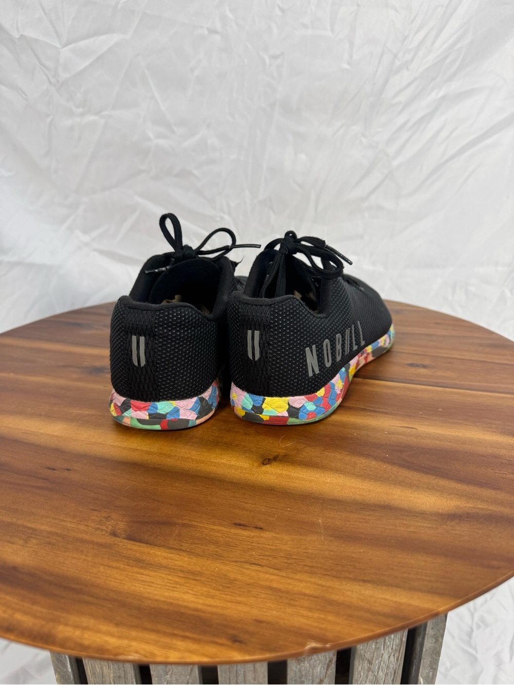 NOBULL Black Athletic Trainer with Colorful Speckled Sole - Picture 3 of 12